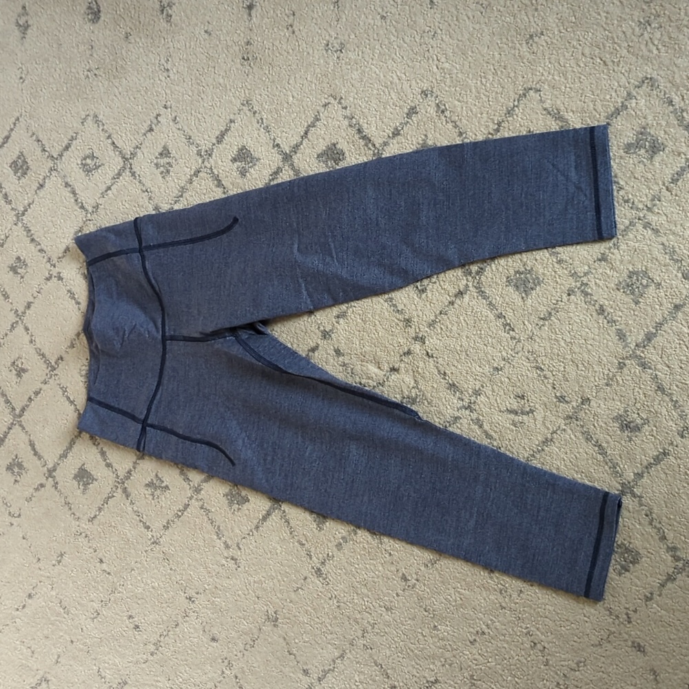 Under Armour Fitted Heathered Blue/Gray Leggings